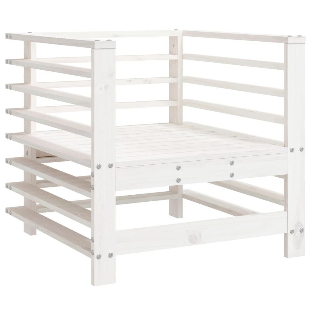 vidaXL Sofaelement Gartenstühle 2 Stk. Weiß günstig online kaufen