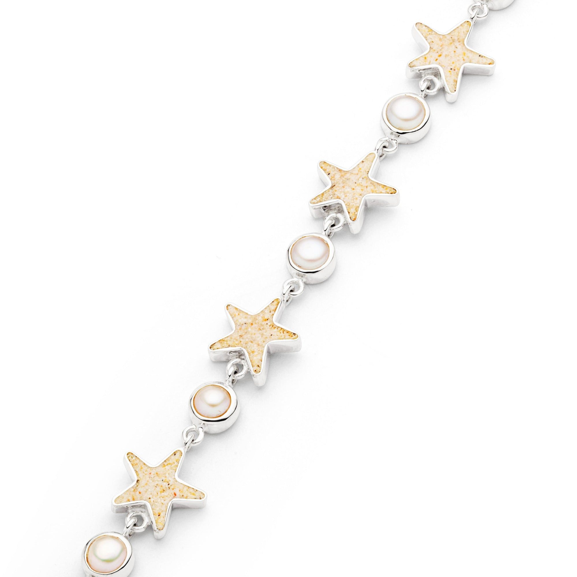 Armband DUR Schmuck: Armband "Sandseestern/Perle" mit Strandsand und Perle, A1