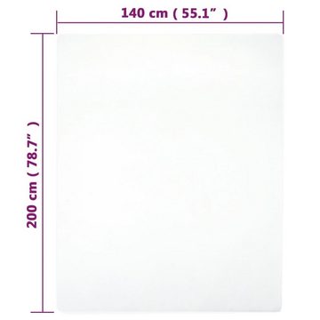 Tagesdecke Spannbettlaken Jersey Weiß 140x200 cm Baumwolle, vidaXL