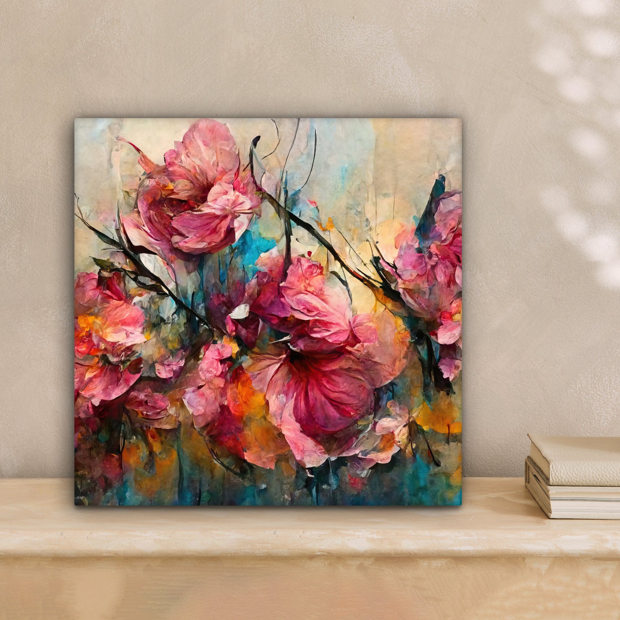 OneMillionCanvasses® Leinwandbild Kunst - Blumen - Rosa - Rosen - Natur, Fo günstig online kaufen
