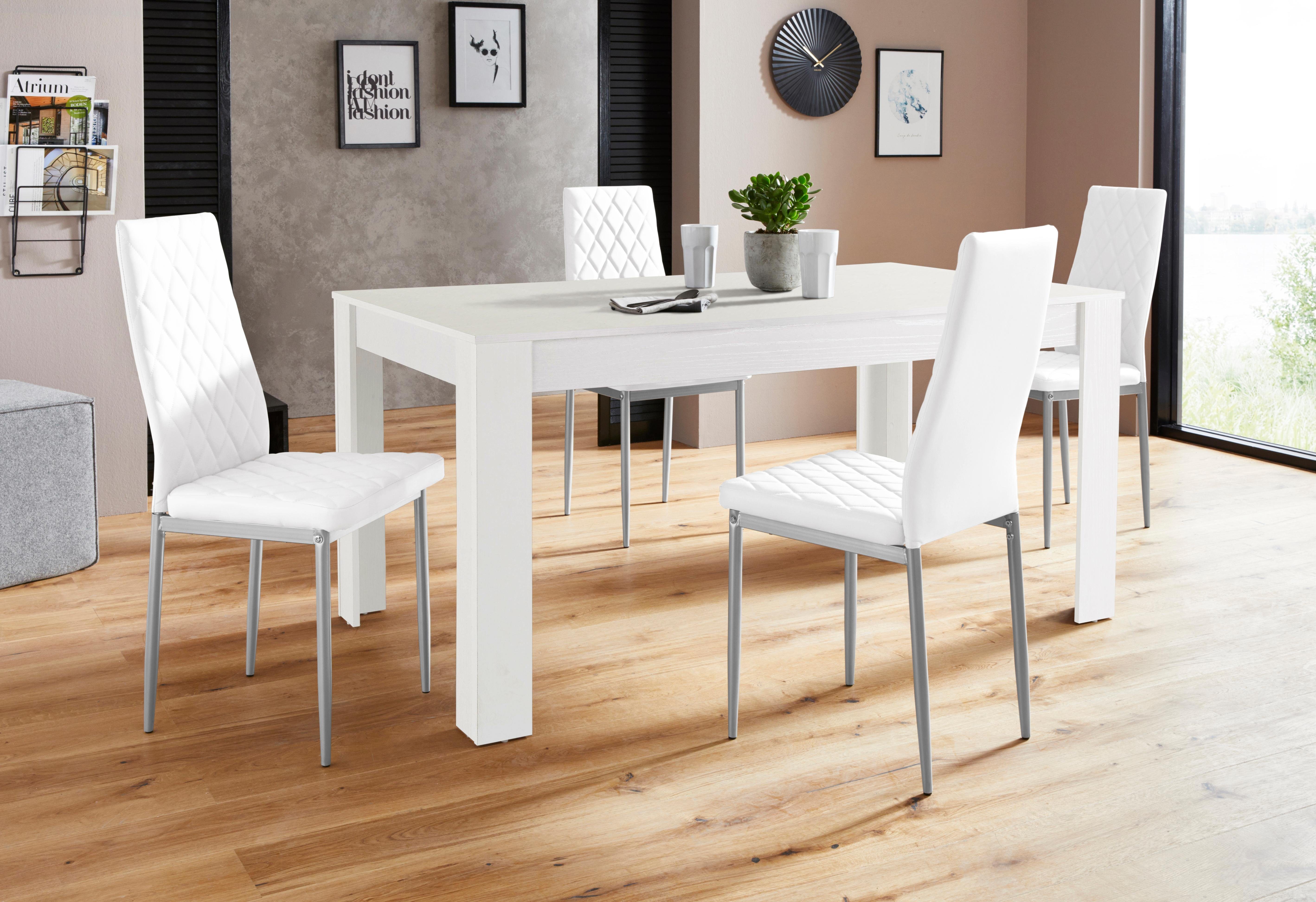 OTTO home Essgruppe Lynn160/Brooke, (Set, 5-tlg), Tisch mit 4 Stühlen