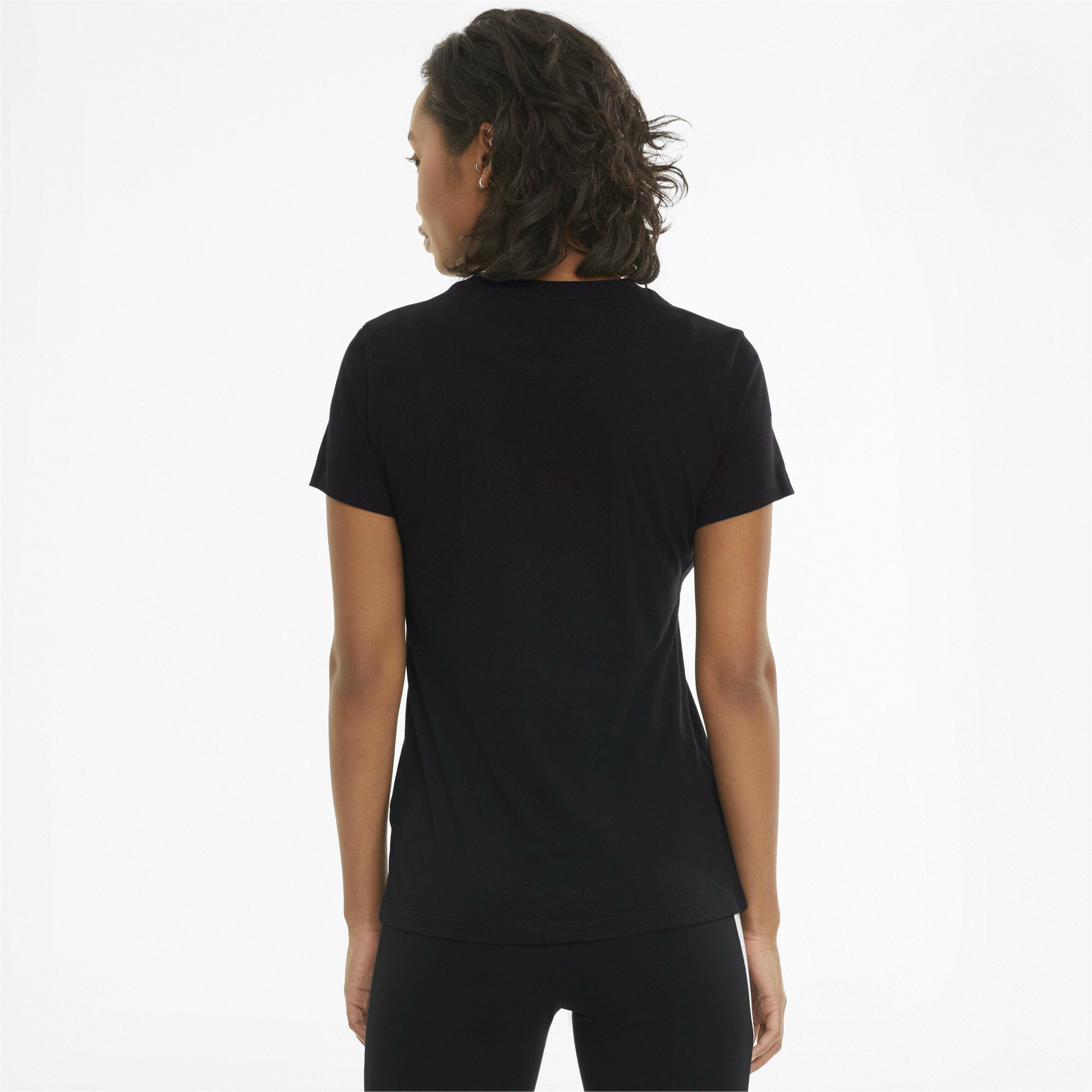 T-Shirt Classics Black T-Shirt PUMA Logo Damen