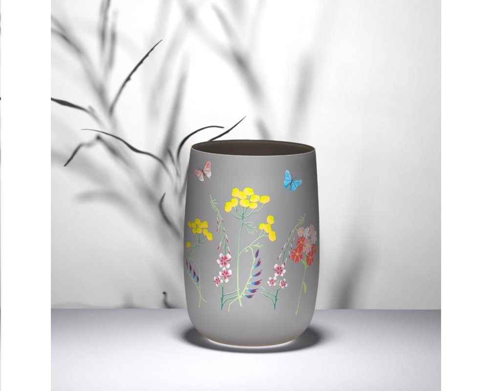 Crystalex Dekovase Kristallvase Herbs Wiesenkräuter Blumenvase Tischvase 180 mm (Einzelteil, 1 St., 1 x Vase), Kristallglas, Bohemia