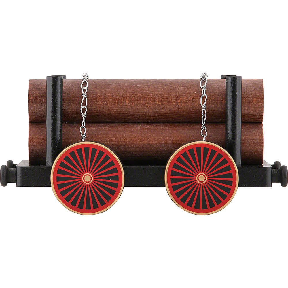 KWO Kunstgewerbe Werkstätten Räuchermännchen Eisenbahnwagen mit Holz (23x13x10cm) von KWO