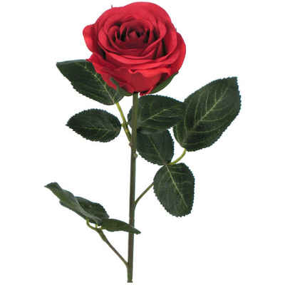 Kunstblume Rose Madame Stielrose Kunstpflanze 37 cm 1 Stk rot Rosen, matches21 HOME & HOBBY, Höhe 37 cm, Indoor