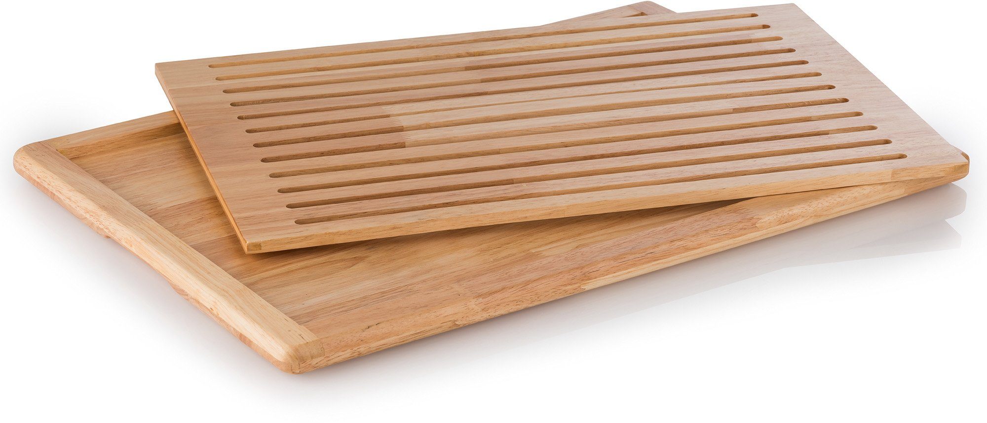 APS Brotschneidebrett, Holz, (1-St), mit Krümelfach, naturbelassen