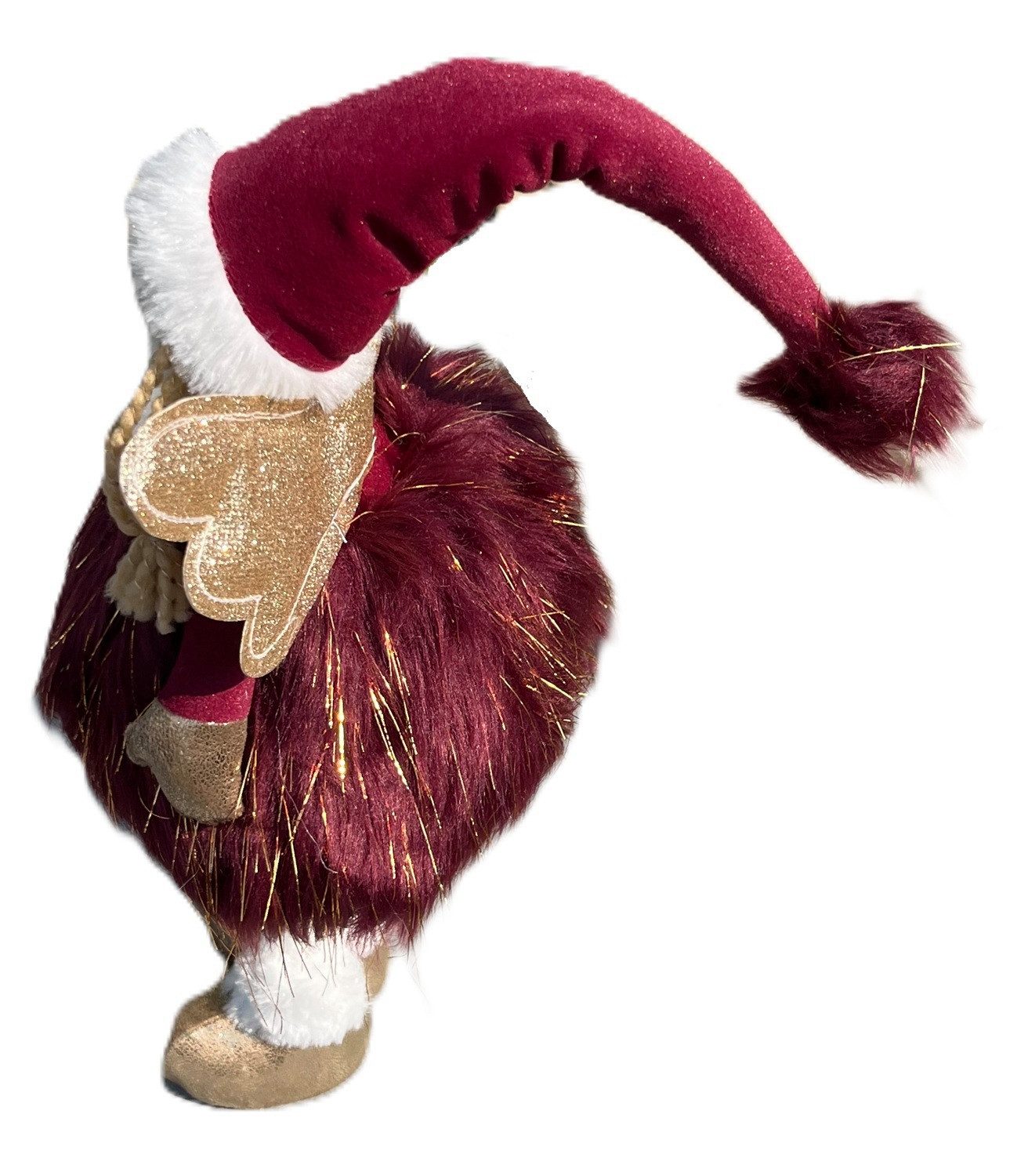 foolonli Weihnachtsfigur Engel Schutzengel LED stehend 52cm Advent Weihnachten Rot Weiß