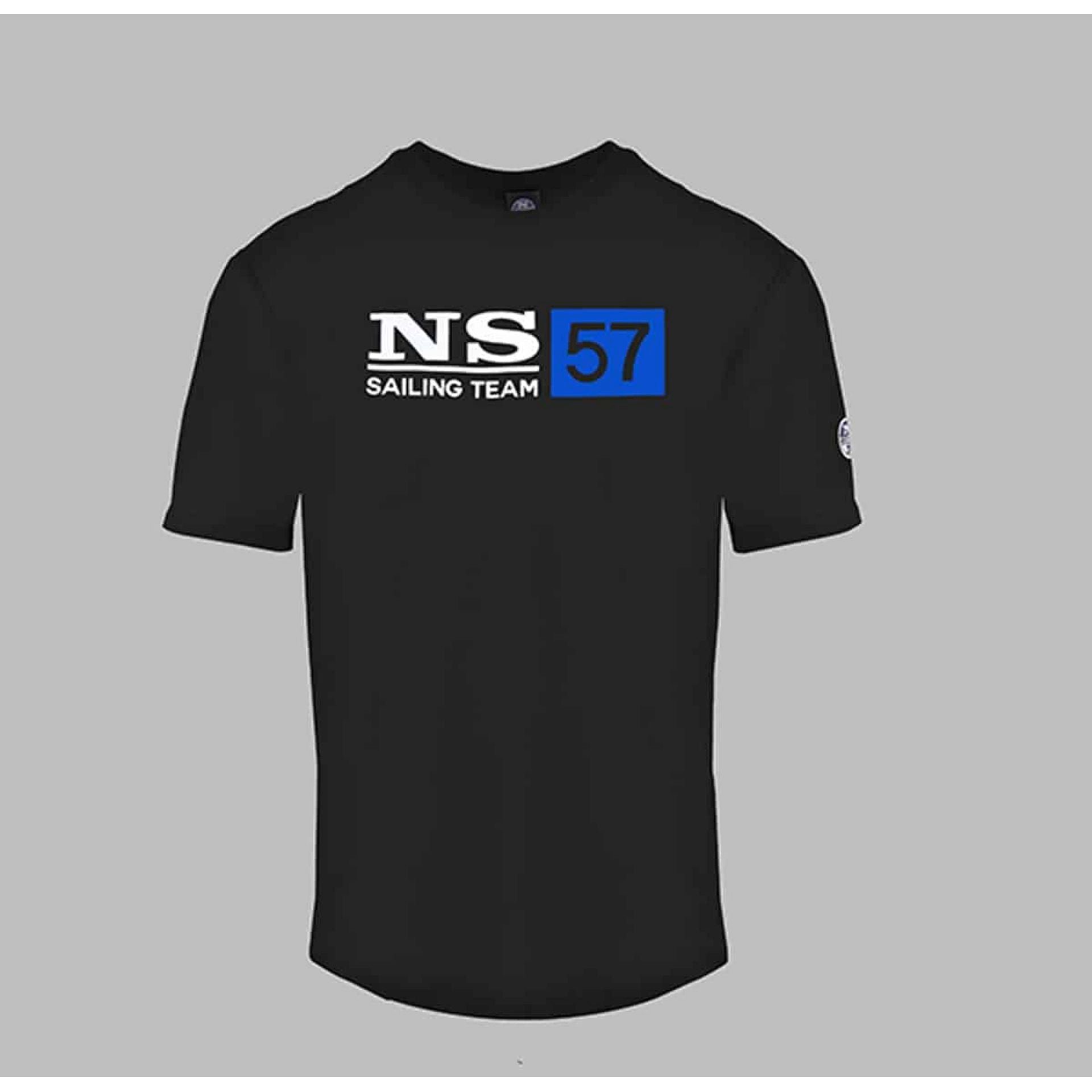 Schwarz Baumwolle - Komfortabel perfekt North Design, & jeden Herren North Klassisches - Sails Tag! 100% Klassisch T-Shirt Sails für T-Shirt in