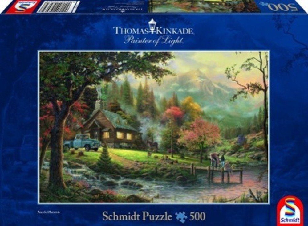 Schmidt Spiele Puzzle Thomas Kinkade, Idylle am Fluss, 500 Teile, 500 Puzzleteile | Puzzle