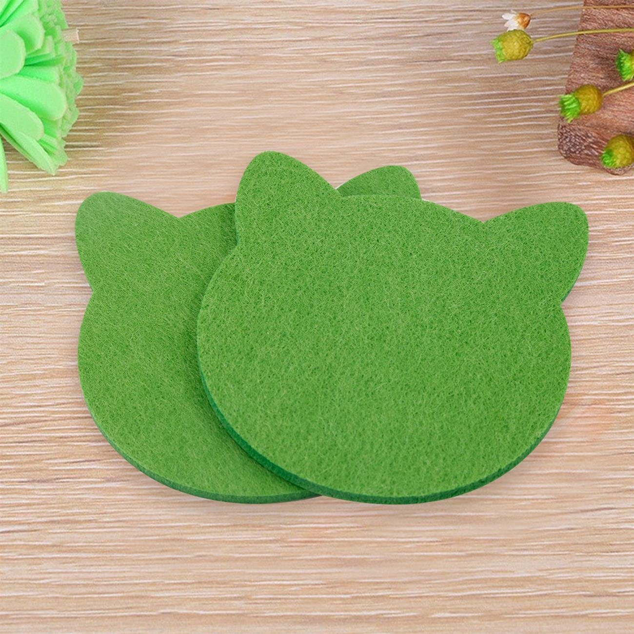 wortek Getränkeuntersetzer Filz-Untersetzer Katze für Gläser 8er Tischset, Zubehör für Tisch & Gläser, Set, 8-tlg., cm