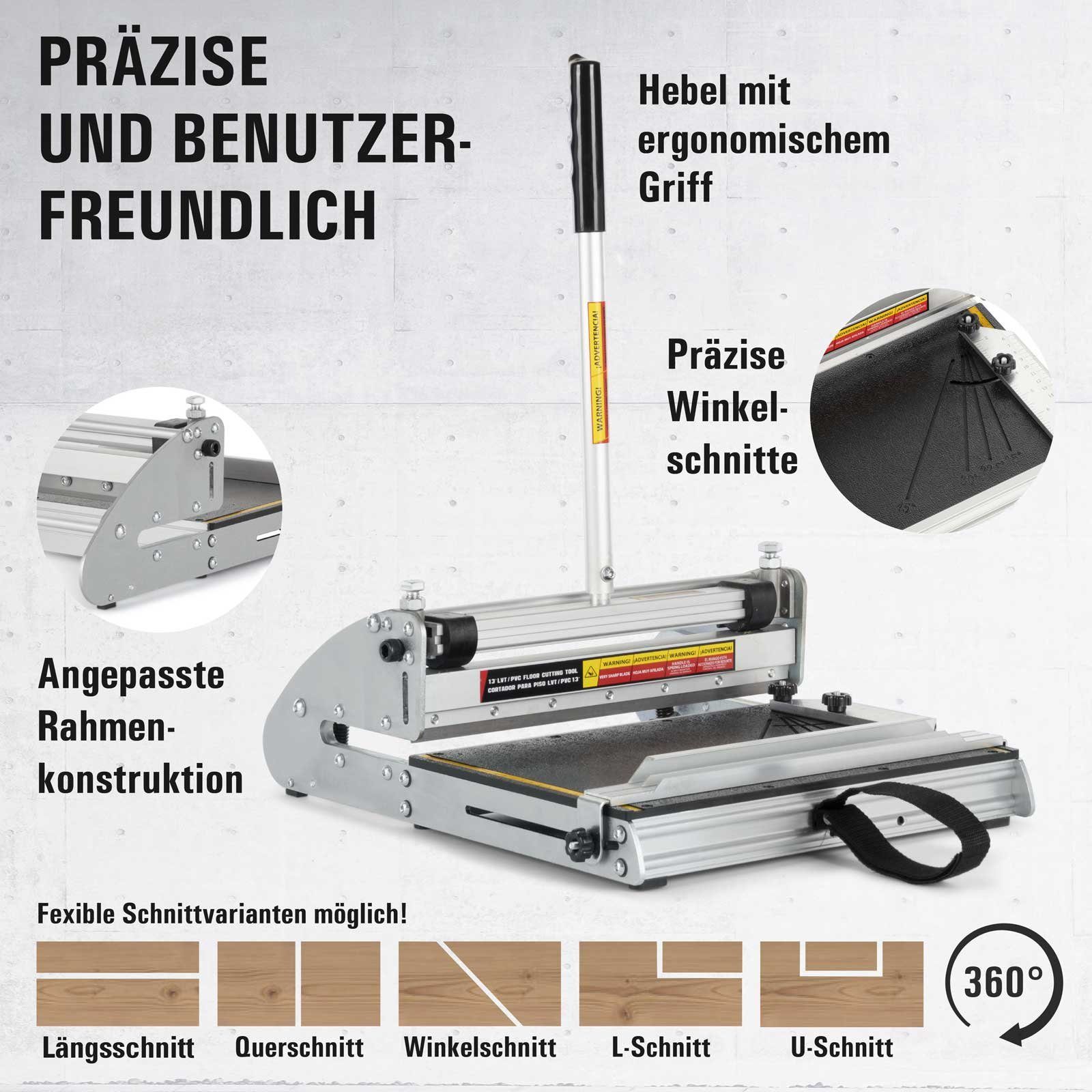 33 Designcutter Längsschnitte L-360° BAUTEC » Laminatschneider » max. GS-TÜV Komplett-Set, Schnittbreite: + » cm, Laminat in möglich, Vinyl 330mm geprüft