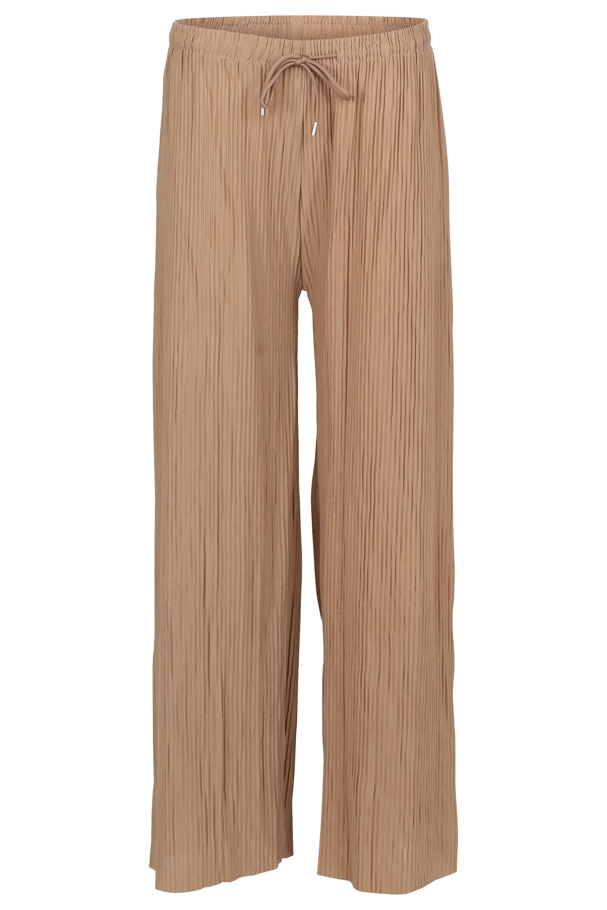 Easy Young Fashion Palazzohose Plisseehose 999 Sommerhose mit elastischem Bund