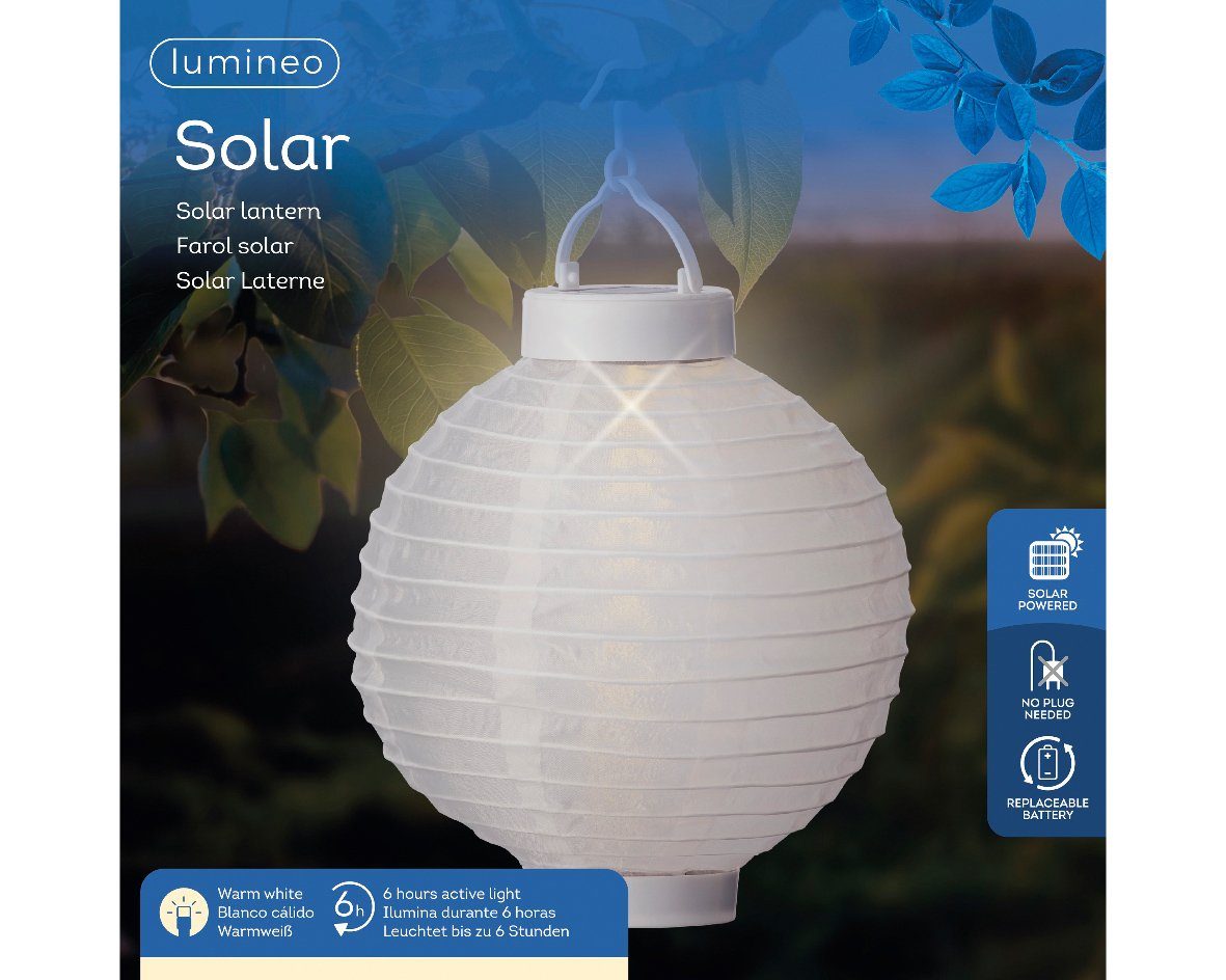 Lumineo Lampion, Dauerlicht, warmweiß, Solar Laterne Outdoor LED Lampion Ny günstig online kaufen