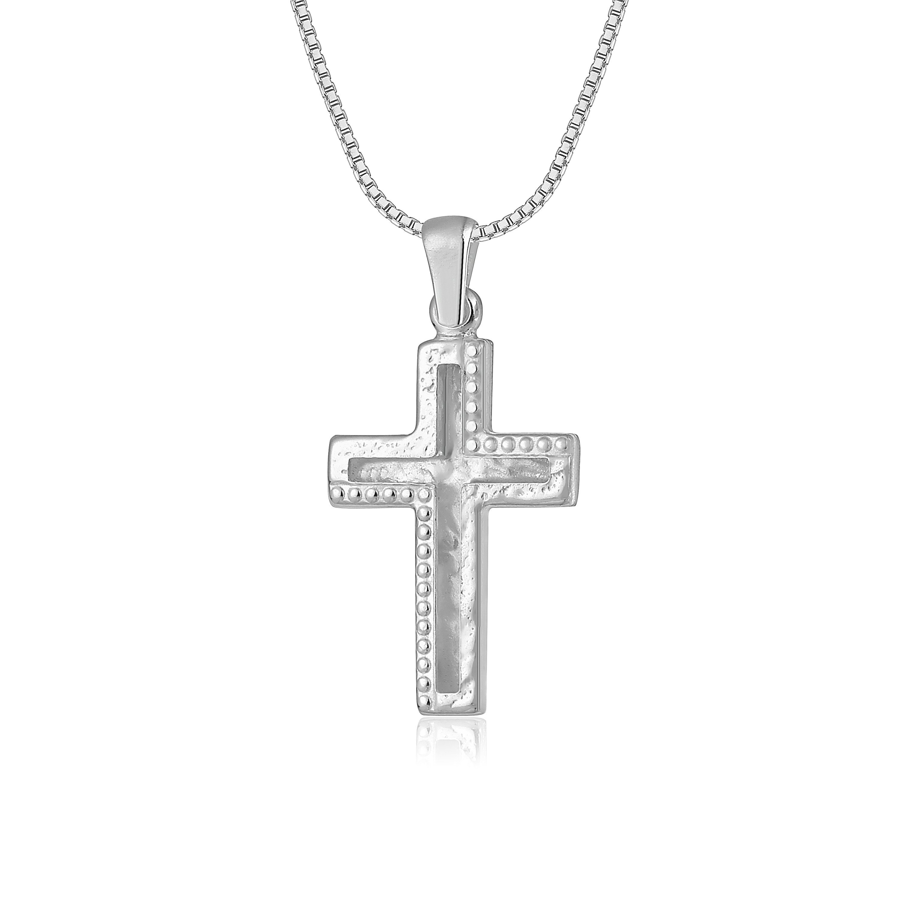 NAHLE Kette mit Anhänger Kreuz Silberkette Kreuz Kette (inkl. Schmuckbox), günstig online kaufen