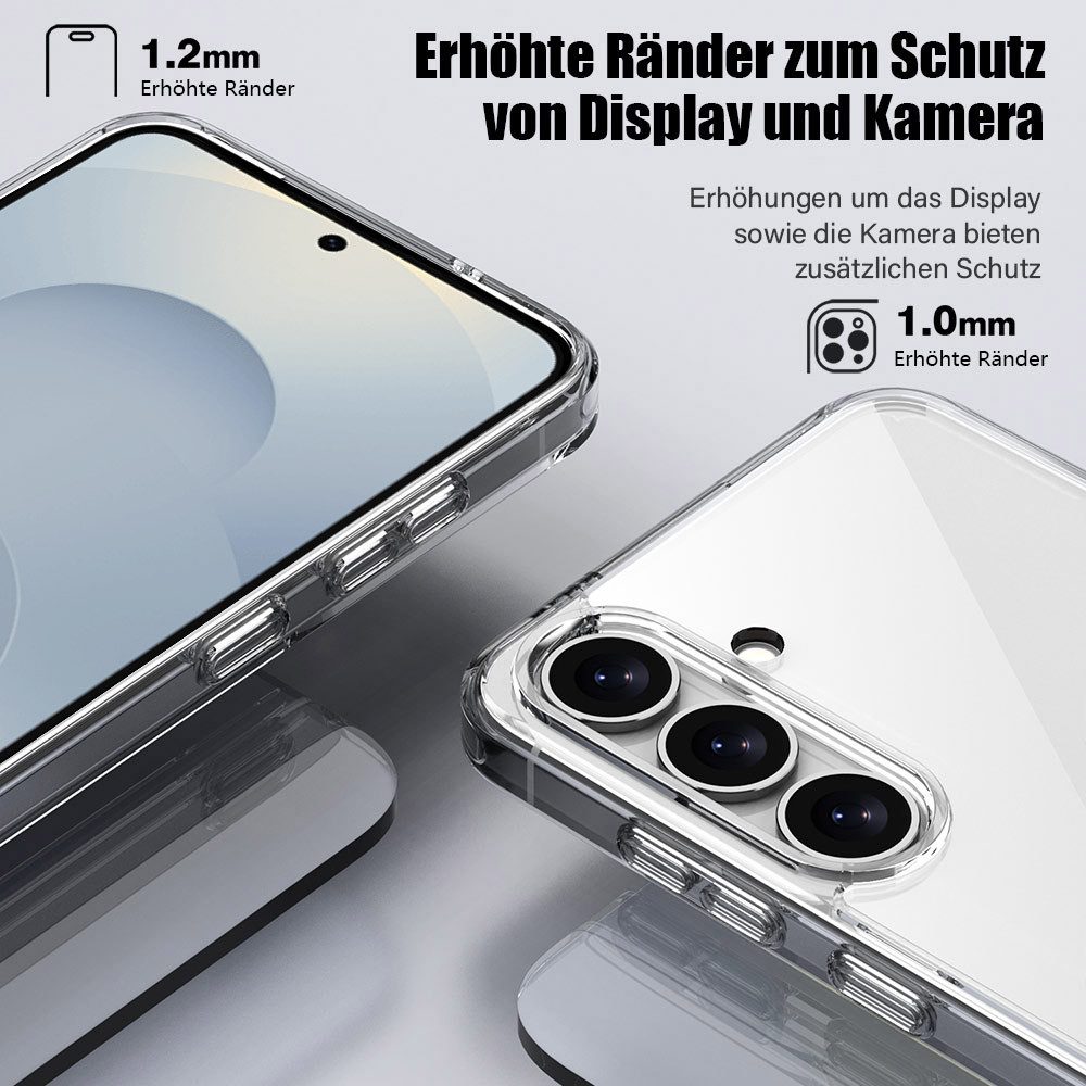 FITSU Handyhülle Transparente Hülle für Samsung Galaxy S25 Handyhülle Case 6,2 Zoll, Durchsichtige Schutzhülle für Samsung Galaxy S25 Hybrid Case Cover – Bild 2 von 5