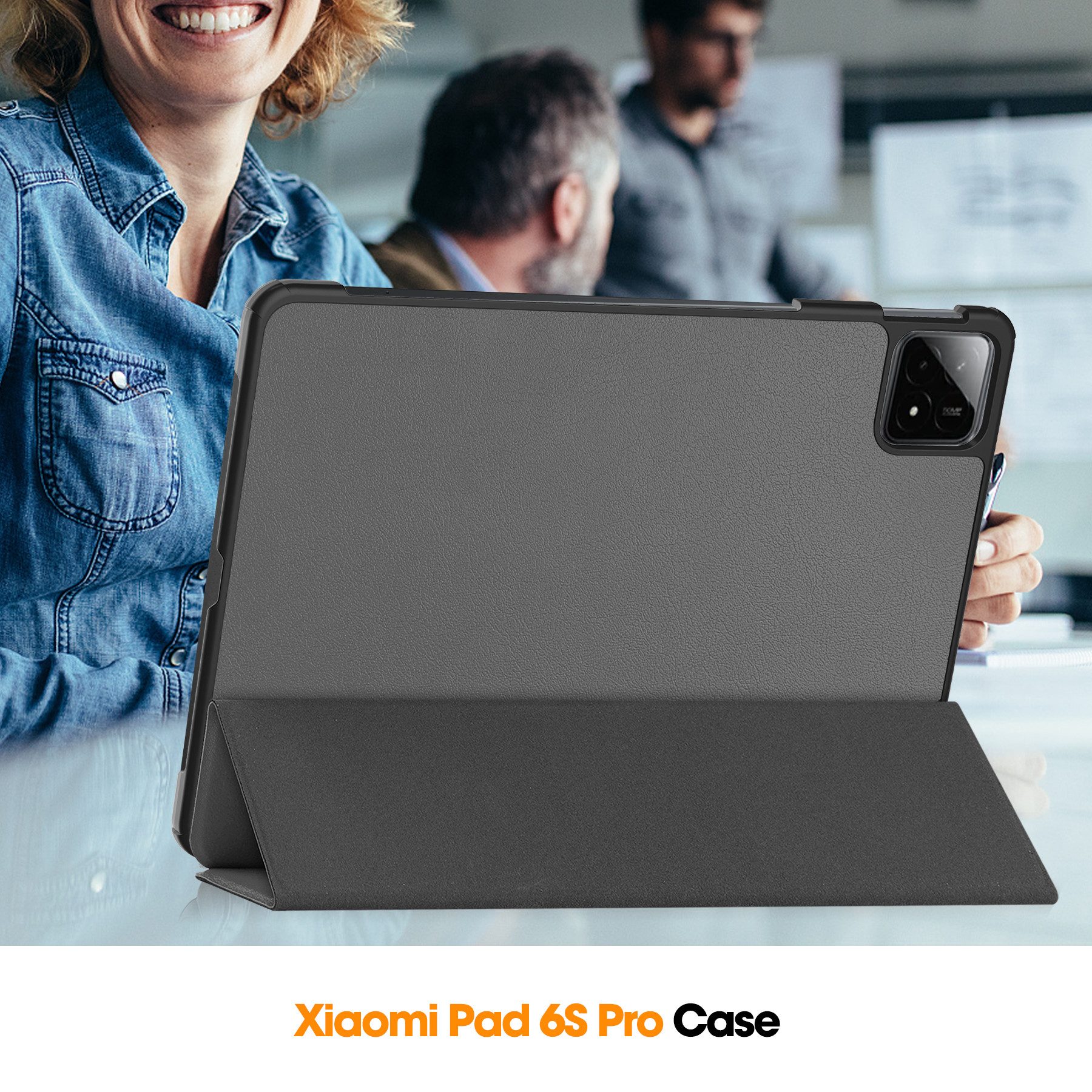 Lobwerk Tablet-Hülle Schutzhülle für Xiaomi Pad 6S Pro 2024 12.4 Zoll, Wake & Sleep Funktion, Sturzdämpfung, Aufstellfunktion