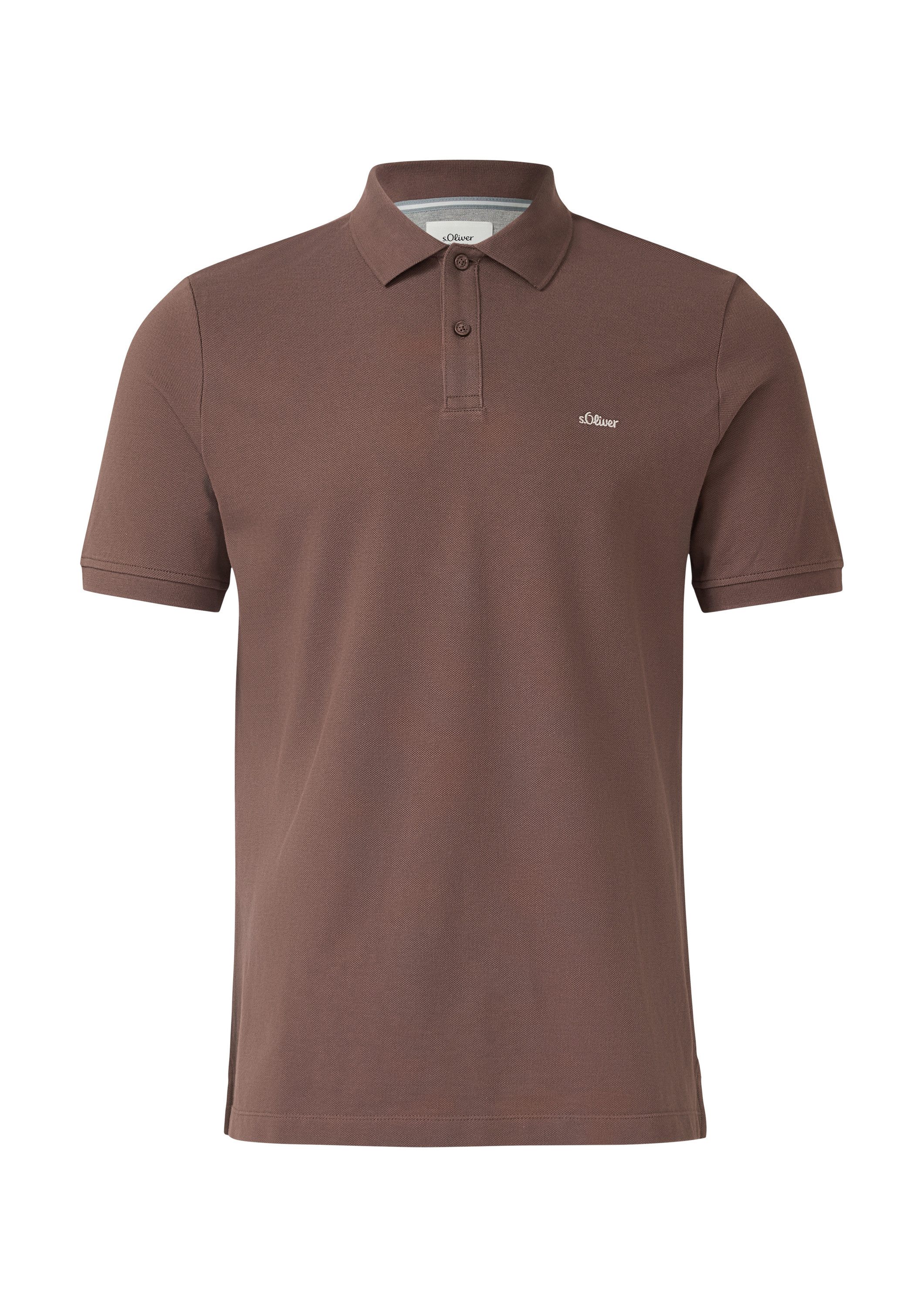 s.Oliver Kurzarmshirt Polo-Shirt Poloshirt aus Baumwollpiqué günstig online kaufen