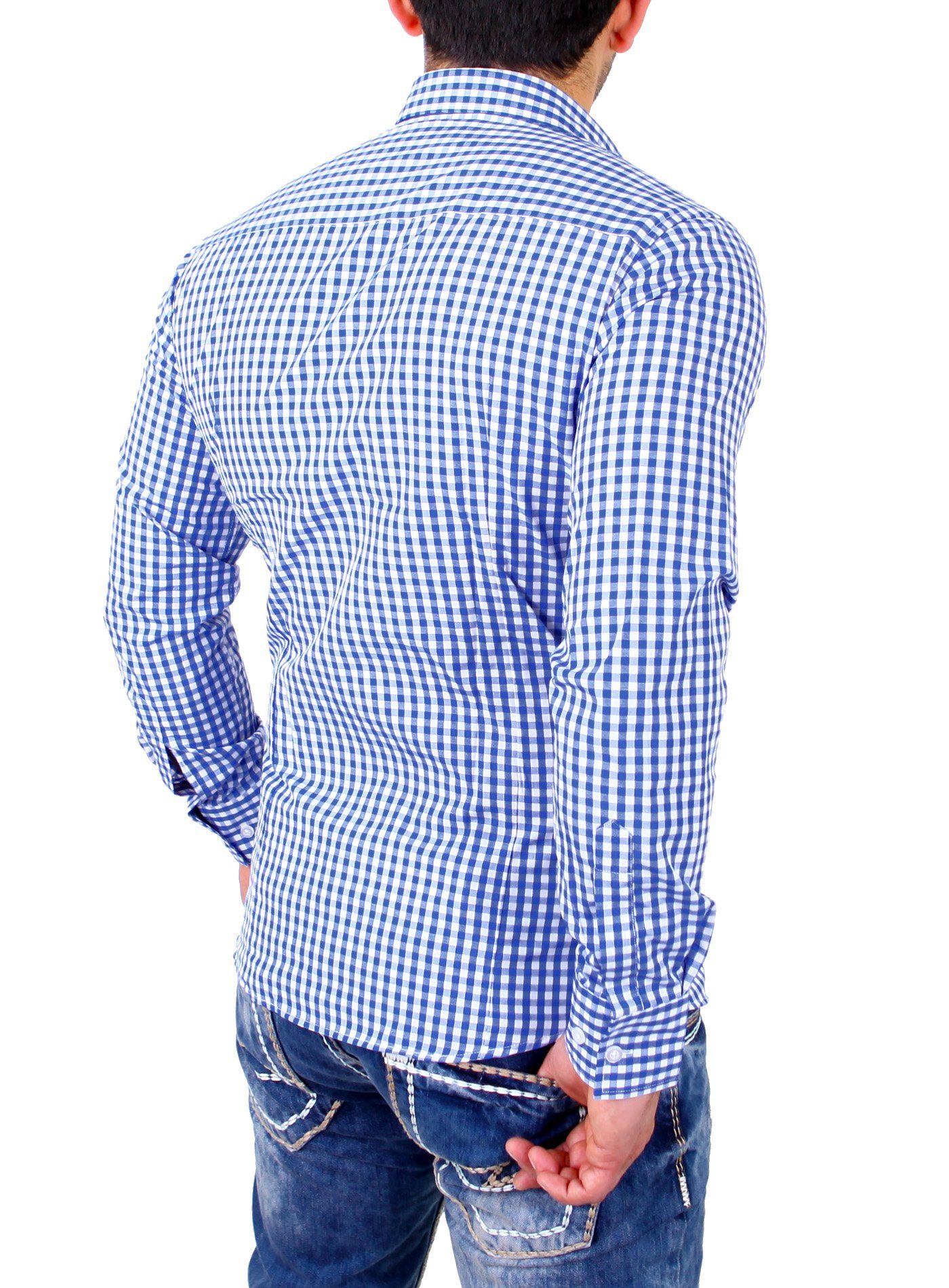 Reslad Businesshemd Reslad Herren Hemd Vichy Karomuster Langarmhemd RS-7007 (Herrenhemd) kariertes Freizeithemd Karohemd