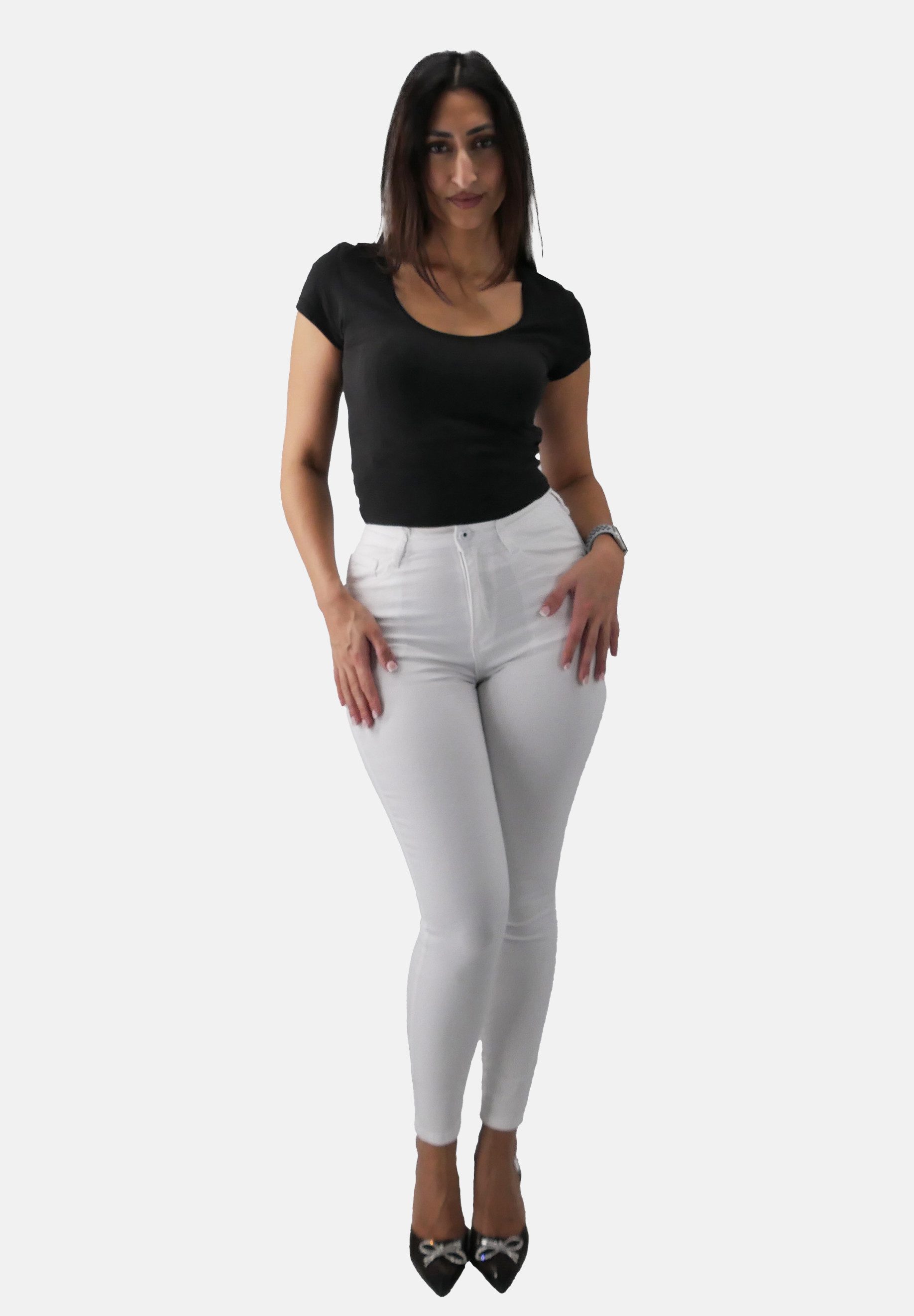 Elara Stretch-Hose — Damen High Waist Skinny Jeans mit Stretch und 5-Pocket-Design