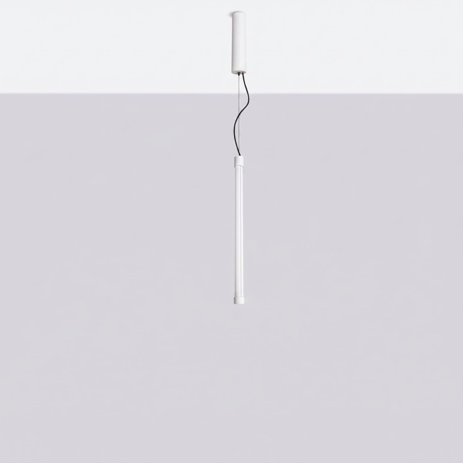 Licht-Erlebnisse Pendelleuchte ORSAY, LED fest integriert, Warmweiß, LED Metall dimmbar 3000 K 1719 lm Ø 3 cm H: max. 200 cm Weiß rund