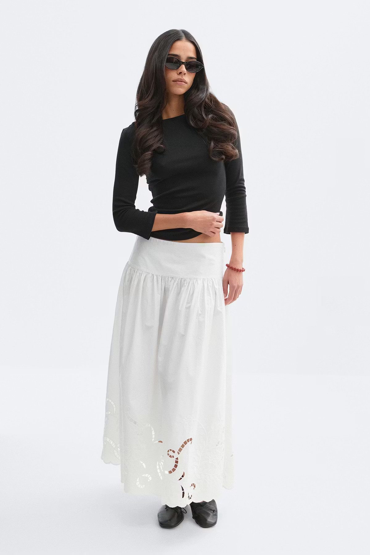 Gina Tricot Sommerrock Poplin skirt - Rock Damen - Sommerrock - Maxirock - Rock