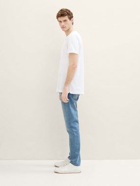 TOM TAILOR Straight-Jeans Regular Tapered Jeans mit recycelter Baumwolle