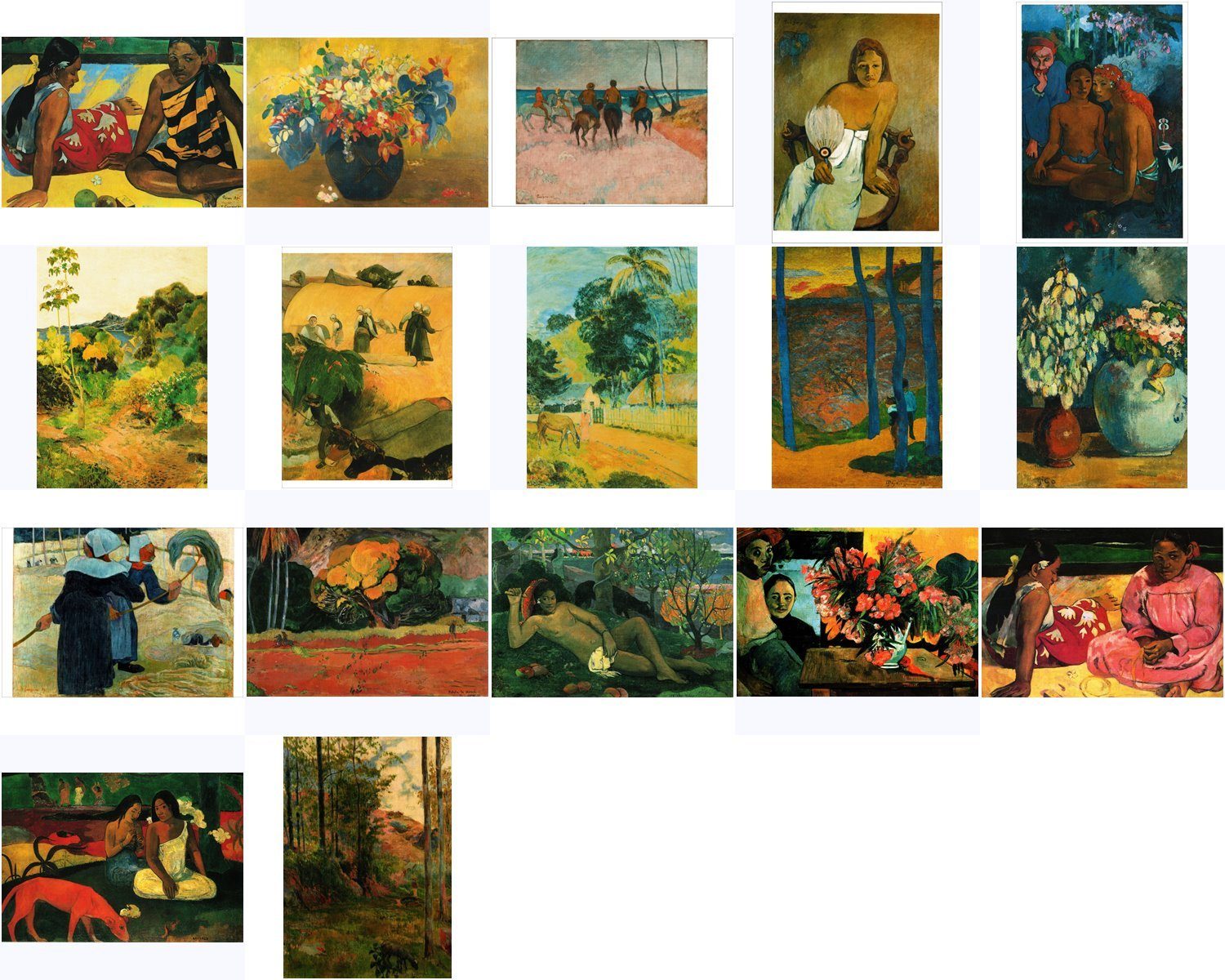 Postkarte Kunstkarten-Komplett-Set Paul Gauguin