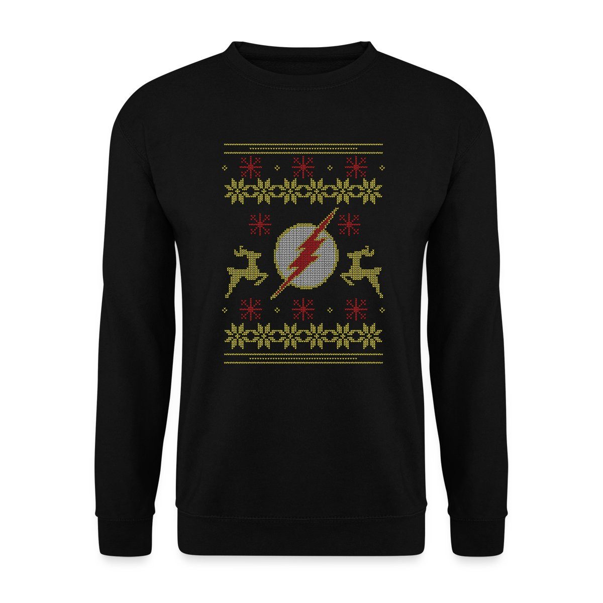 Sweatshirt Justice League The Flash Logo Ugly Christmas Unisex Pullover