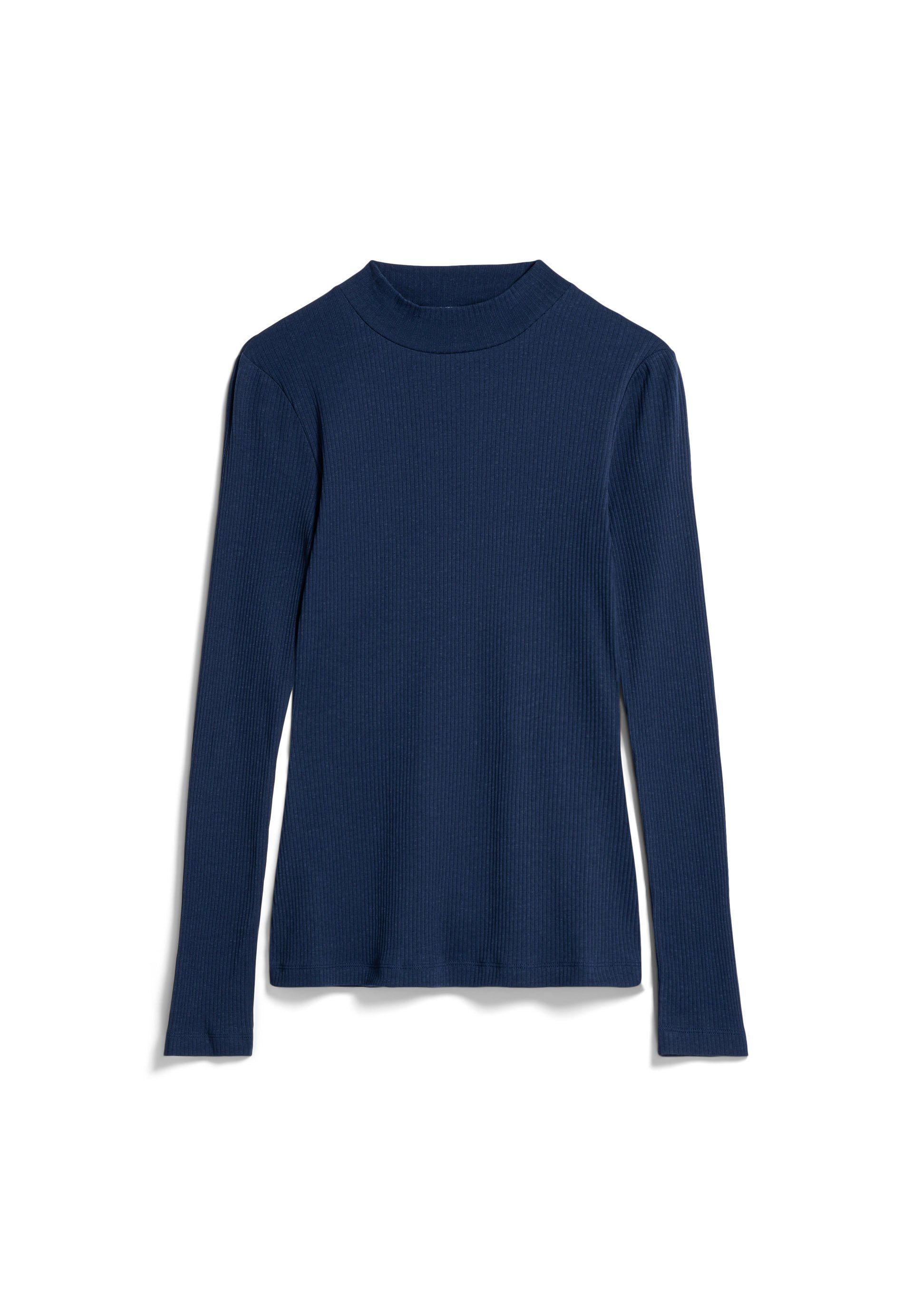 Armedangels Longsleeve FATIMAA Damen (1-tlg) blue sea empty deep