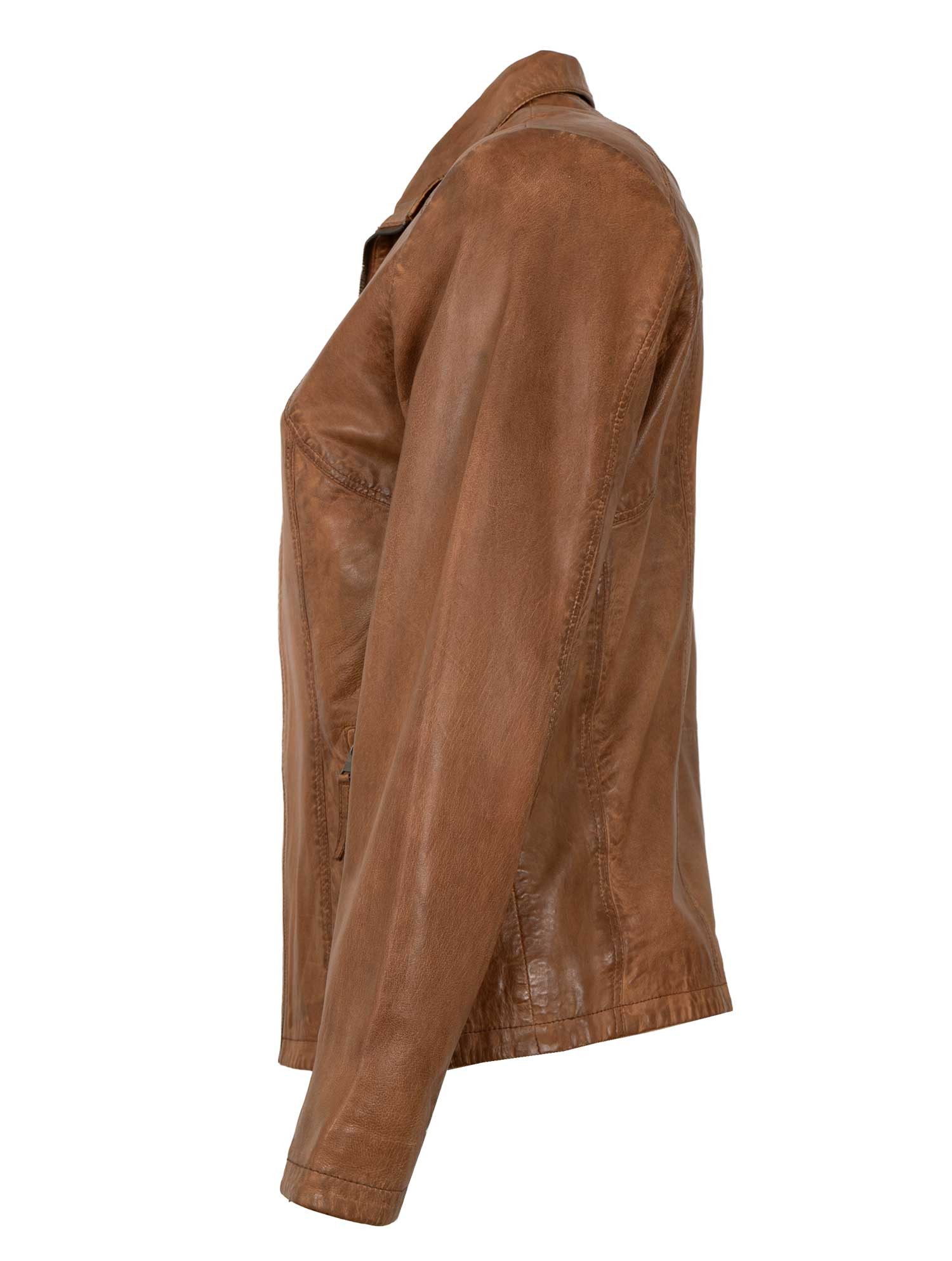 Maddox Lederjacke Diana MADDOX - Damen Lederjacke Lammnappa cognac günstig online kaufen