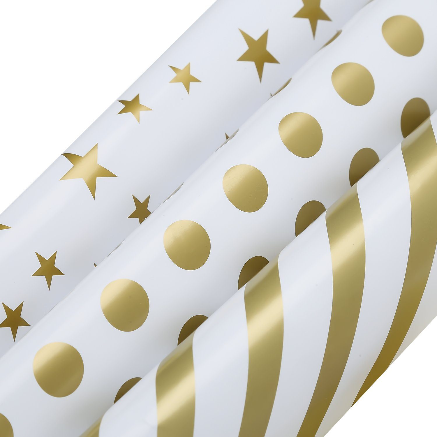 Clanmacy Geschenkpapier 18x Geschenkpapier 70 x 50 cm Hochzeiten Weihnachtspapier, (18St)