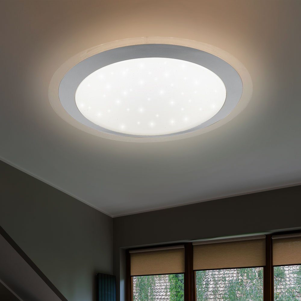 WOFI LED Deckenleuchte, Leuchtmittel inklusive, LED Sternenhimmel mit Schlafzimmerlampe Warmweiß, Deckenlampe Deckenleuchte