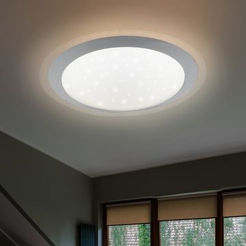 WOFI LED Deckenleuchte, Leuchtmittel inklusive, Warmweiß, Deckenleuchte mit Sternenhimmel LED Deckenlampe Schlafzimmerlampe