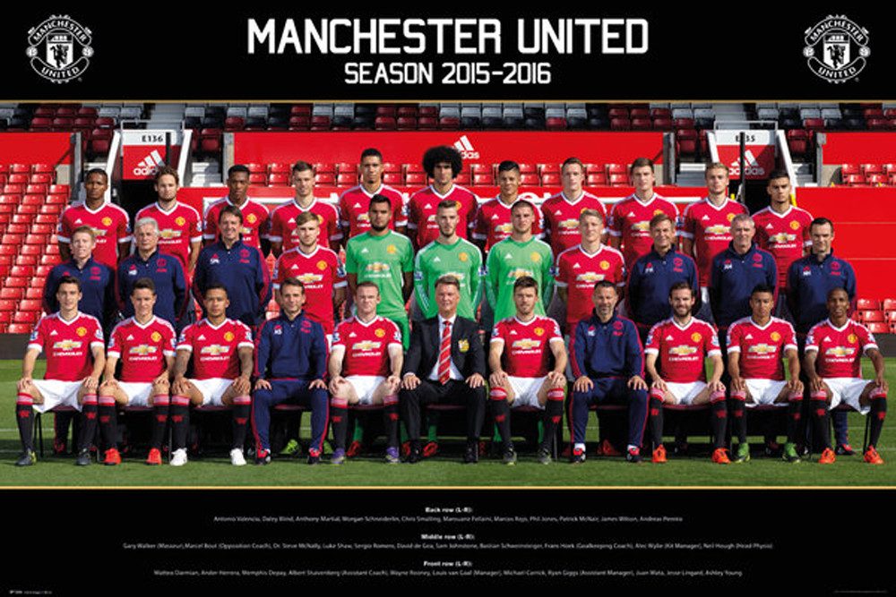 Poster Manchester United - Poster - Fußball - Team Photo 15/16