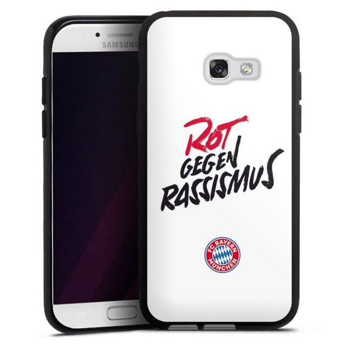 DeinDesign Handyhülle FC Bayern München FCB Rot gegen Rassismus FCB Rot gegen Rassismus Samsung Galaxy A3 (2017) Silikon Hülle Bumper Case Handy Schutzhülle AV10298