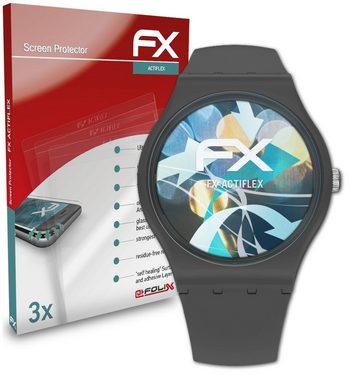 atFoliX Schutzfolie Displayschutzfolie für Swatch Graphite Pay 41mm, (3 Folien), Ultraklar und flexibel