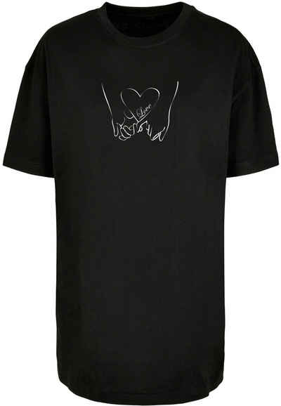 Merchcode T-Shirt Merchcode Damen Ladies Love 2 Oversized Boyfriend Tee (1-tlg)