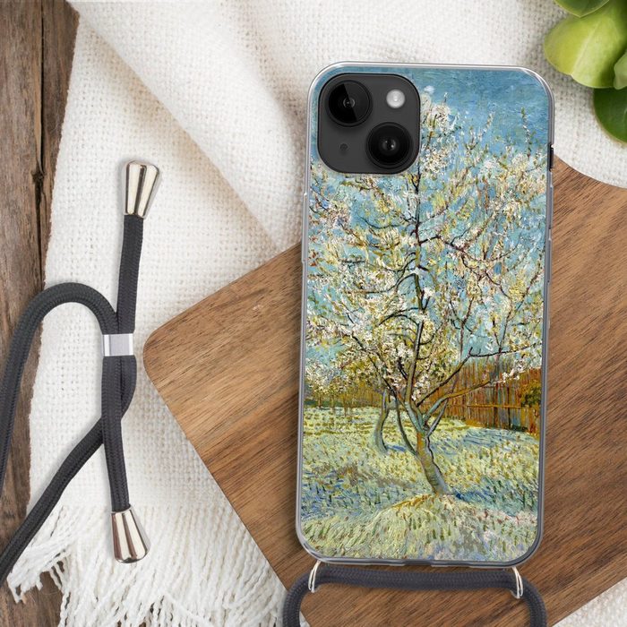MuchoWow Handyhülle Blühender Pfirsichbaum - Vincent van Gogh Handyhülle Telefonhülle Apple iPhone 14 Plus FN11590