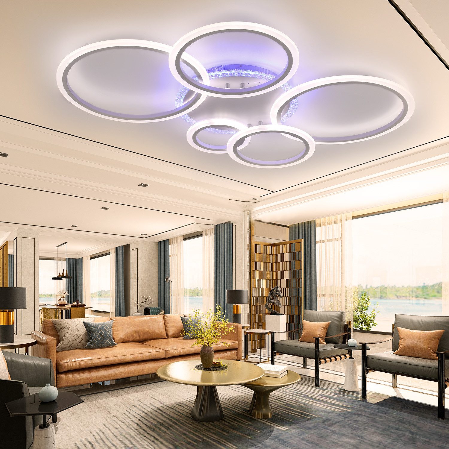 oyajia LED Deckenleuchte 52W/90W Deckenlampe RGB günstig online kaufen