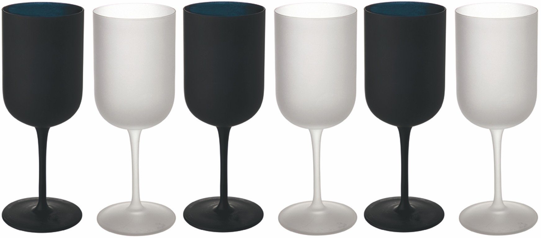 Villa d'Este Weinglas »Masai Black«, Glas, Gläser-Set matt 450 ml, 6-teilig  online kaufen | OTTO