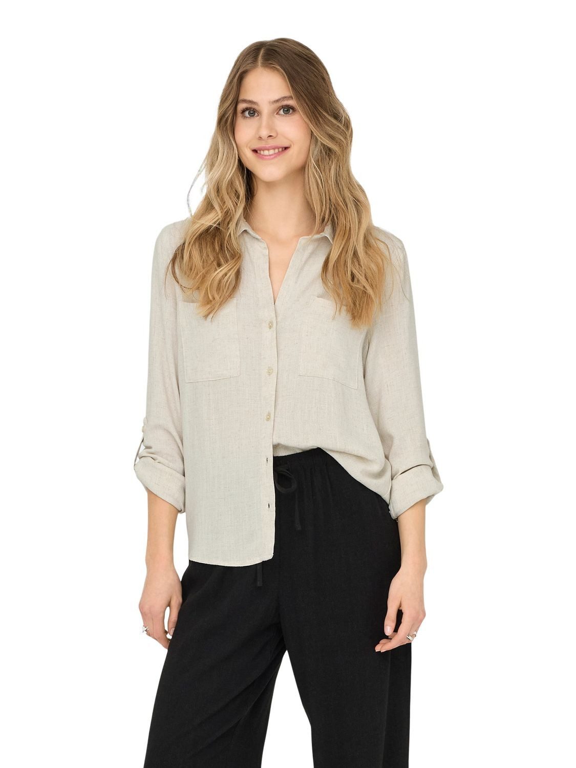 ONLY Hemdbluse ONLYASMIN-SIESTA LS LI BL SHIRT aus Viskosemix günstig online kaufen