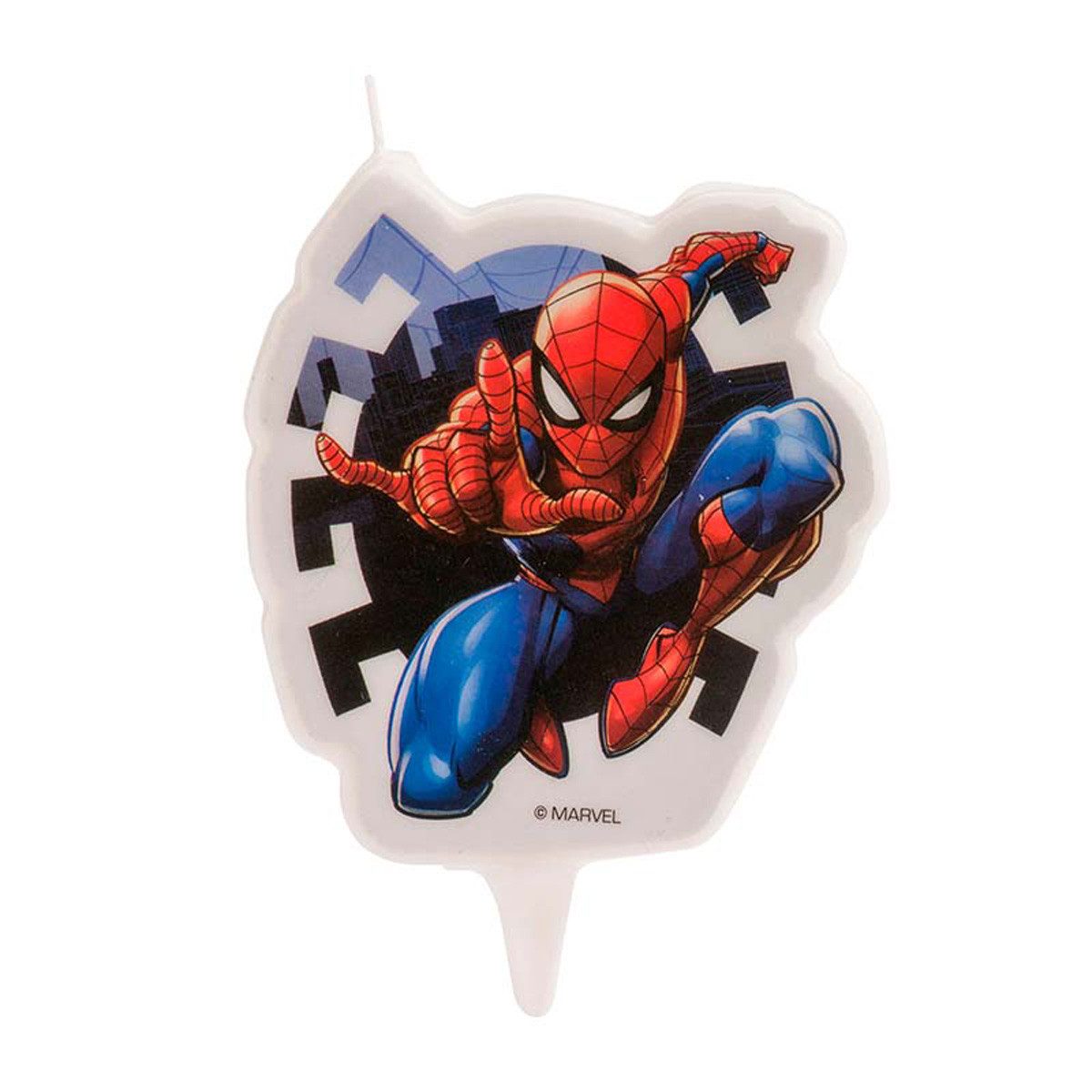 deKora Geburtstagskerze Kerze Spiderman 7 cm