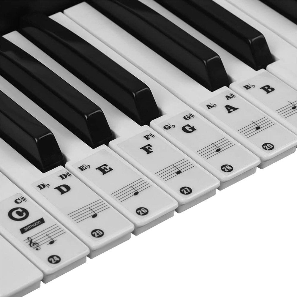 GelldG Aufkleber »Klavier Lernen Keyboard Noten Aufkleber Rückstandslos  Entfernen Klavieraufkleber Piano Sticker für 49 54 61 88 Tasten«