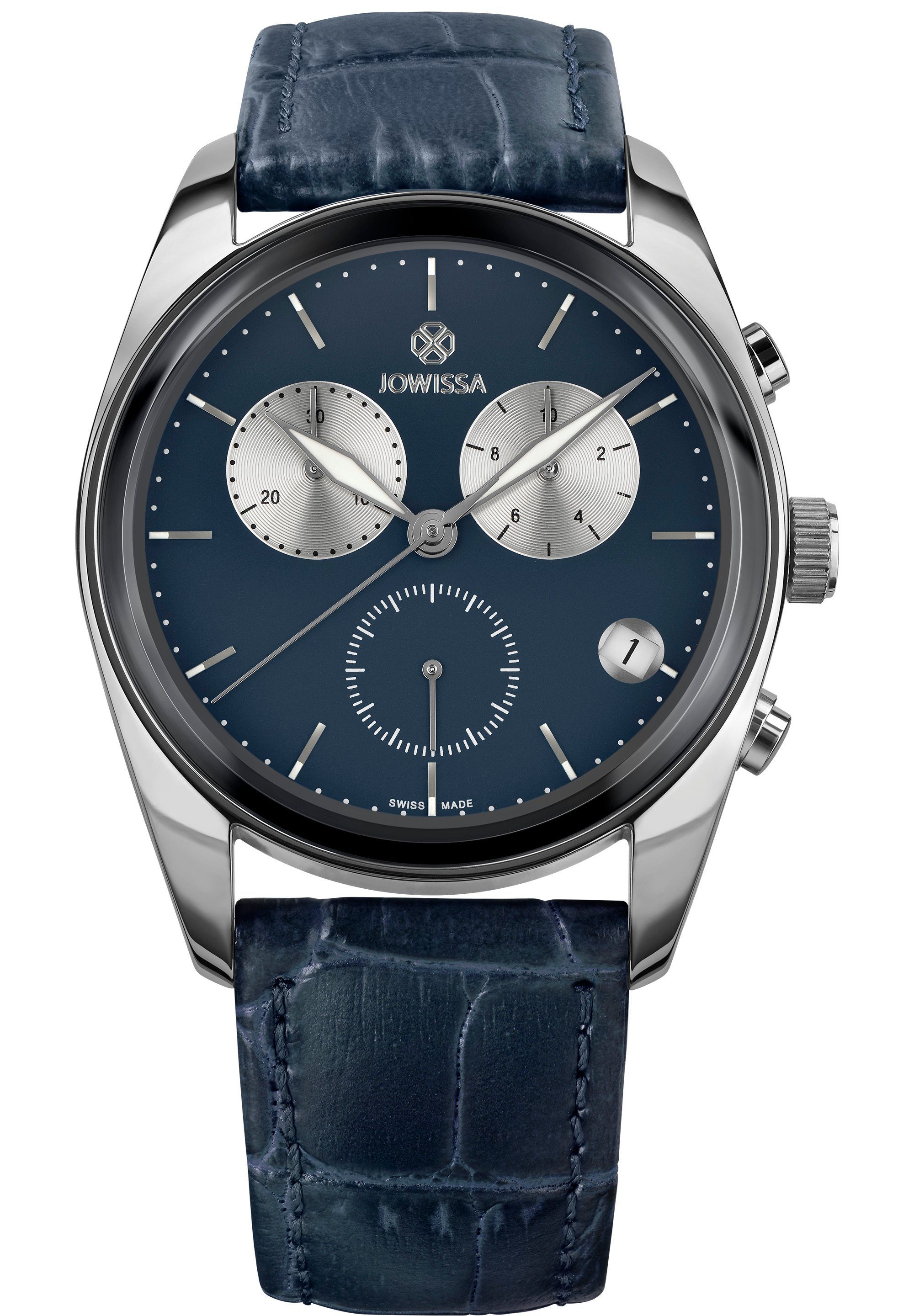 JOWISSA Quarzuhr Lux Swiss Men's Watch, Angewandte Stabstundenindizes und  gedruckte Minute