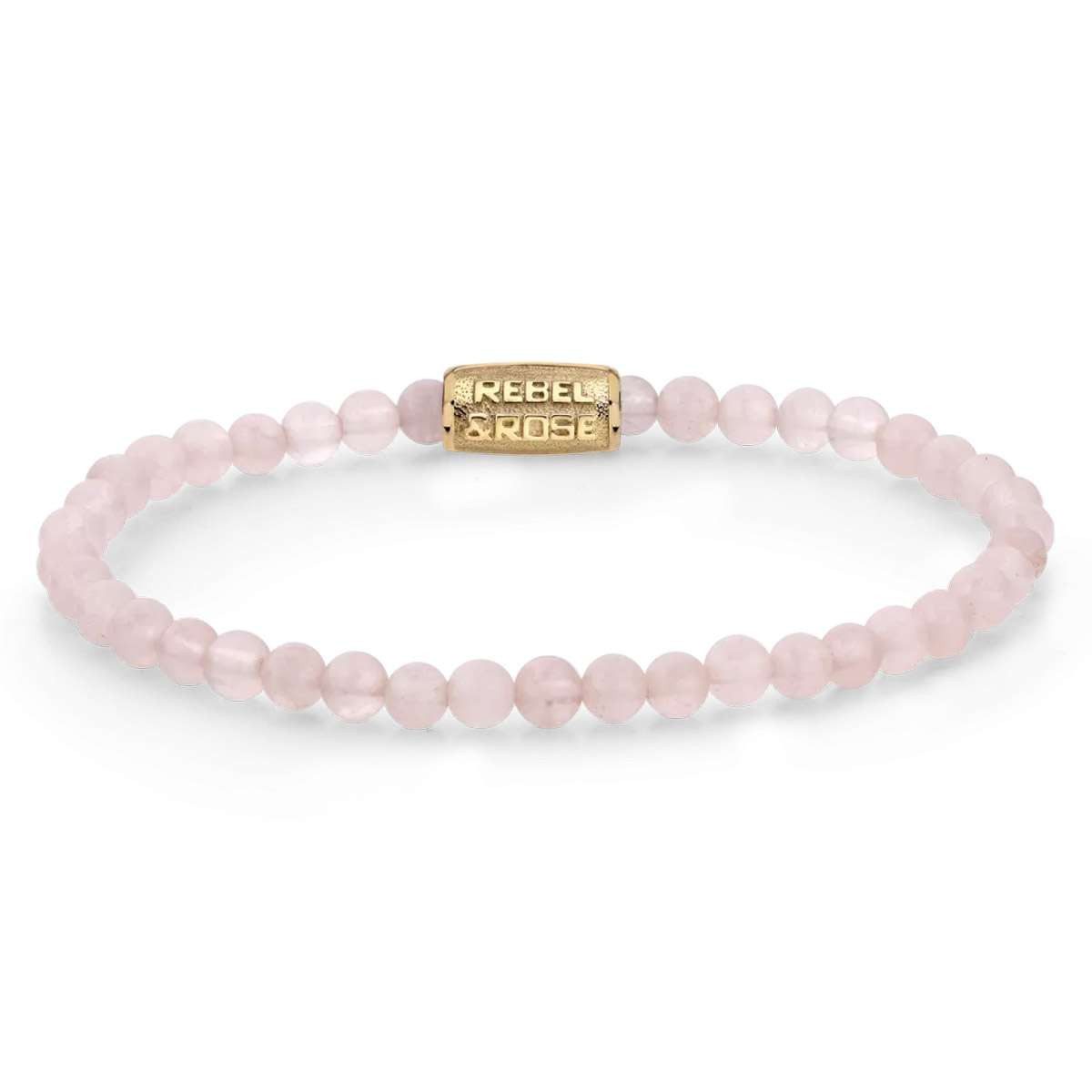 Rebel & Rose Edelstahlarmband RR-40103-G-S, für Damen Pink Rose Gold 4 mm
