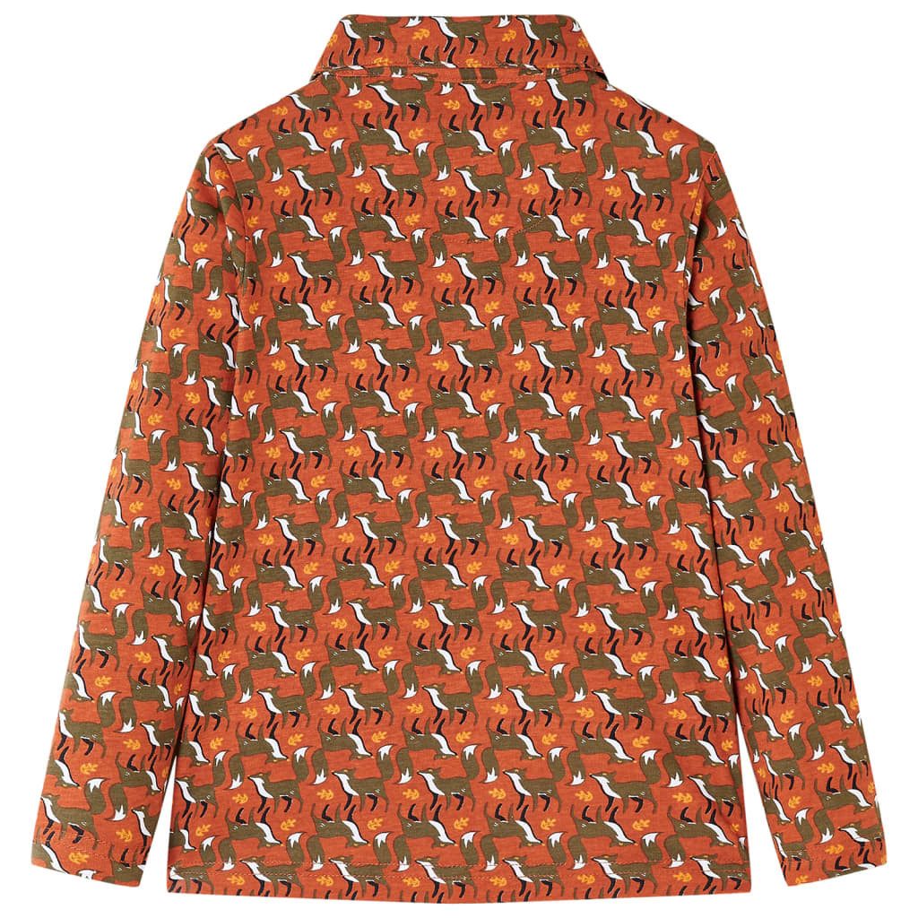 vidaXL Hawaiihemd Kinderhemd Rostbraun 140
