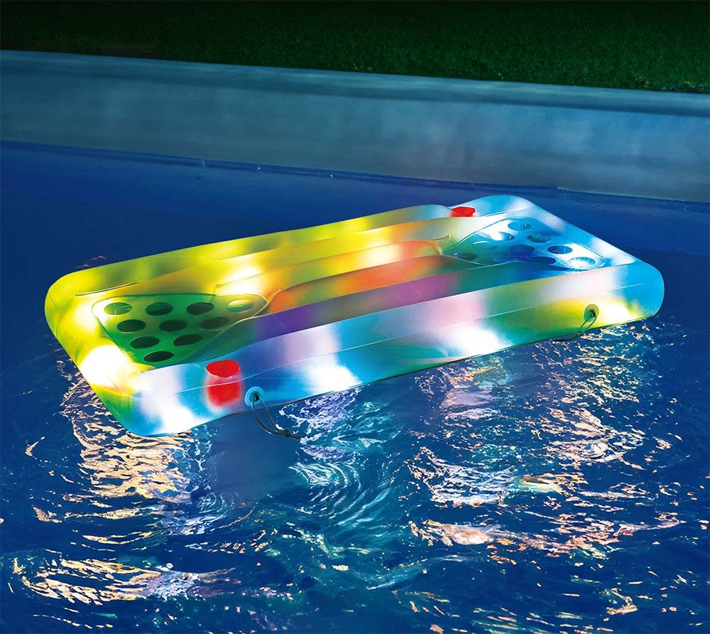 SUMMER WAVES Badeinsel Aqua Glow, (1-St)