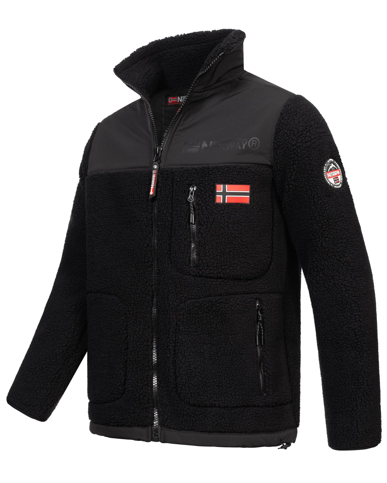 Geographical Norway Fleecejacke Herren Teddy Polar Fleece Winter Jacke Outdoor Übergangs Herbst