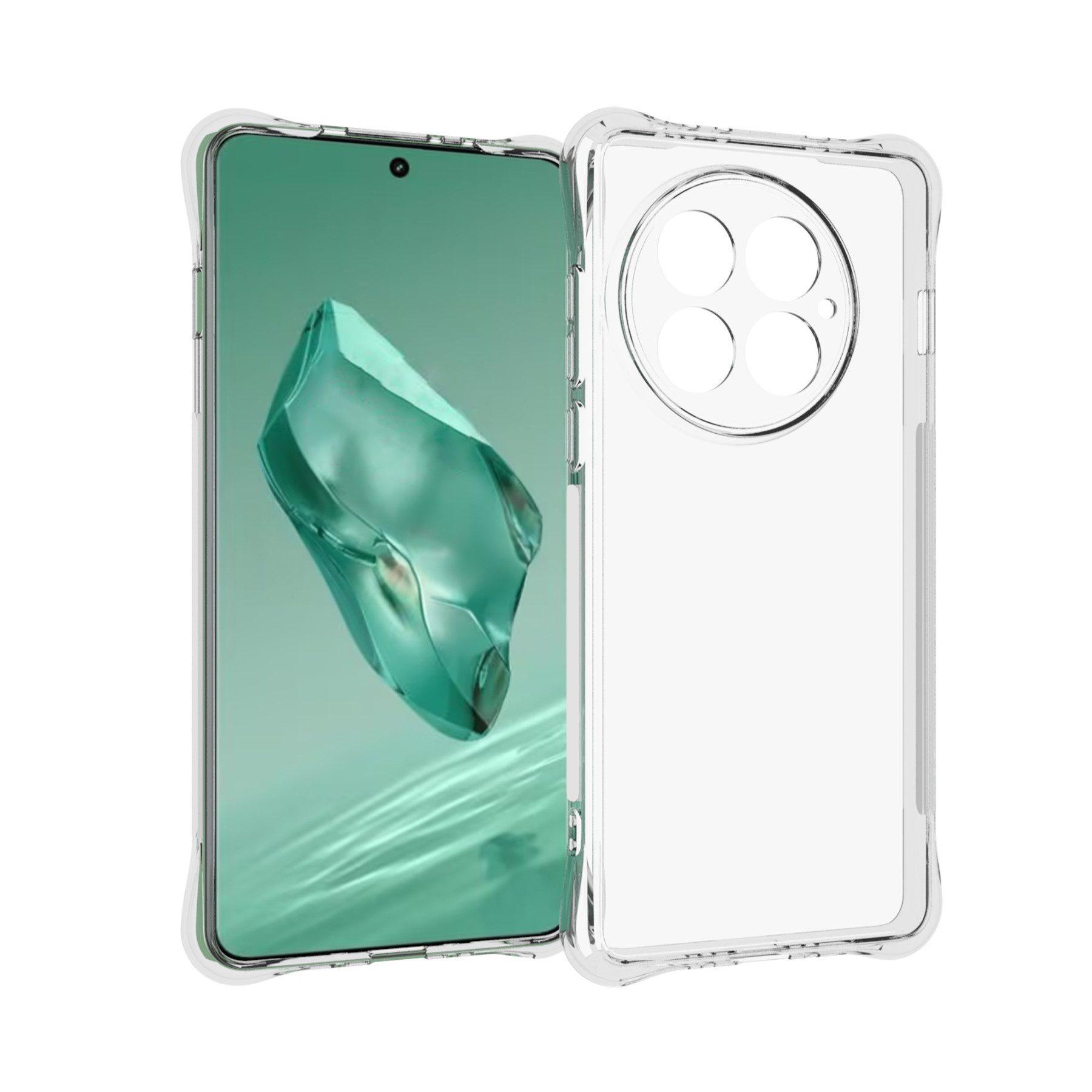 mtb more energy Smartphone-Hülle Clear Armor Case für OnePlus 13 5G / 1+ 13 5G, Transparente TPU Schutzhülle Case Backcover mit Anti-Shock Verstärkung