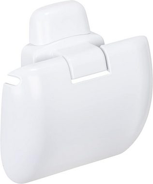 WENKO Toilettenpapierhalter, Toilettenpapierhalter Pure mit Deckel - Papierrollenhalter, Kunststoff